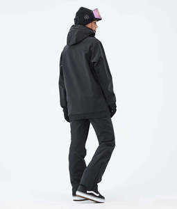 Waterproof Softshell Ski Hoodie Snowboard Pullover Windproof Winter Thermal Fleece Jacket with Integrated High Neck Gaiter - Product Image 5