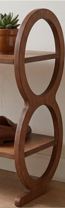 Zapatero de Madera Geométrico Tradicional y Moderno con Estantes Abiertos, Mueble de Almacenamiento para Entrada, Fabricante Mayorista - Product Image 2