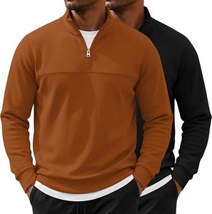 Top Trending Quarter Zip Long Sleeve Slim Fit Sporty Sweatshirt Knitted Polyester Quick Dry Autumn Stand Collar <b>Running</b> <b>Hoodie</b> - Product Image 5