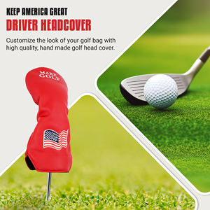 Funda para palo de golf híbrido de diseño elegante, en piel sintética suave con forro interior suave y bandera de EE. UU. bordada, en varios tamaños para palos de golf. - Product Image 5