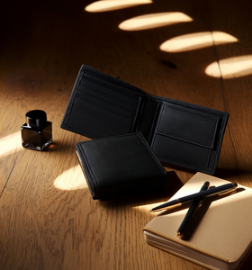 Genuine Leather Short <b>Slim</b> Fashion <b>Wallet</b> | Classic Open Design Multiple <b>Card</b> Slots | Eco-Friendly Unisex Daily Use - Product Image 3