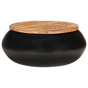 Unique Contemporary Natural Stone Coffee <b>Table</b> with Premium <b>Iron</b> Metal Base for Luxury Living Room Furniture Collections - Product Image 2