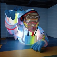 Astronaute gonflable géant, grand modèle de cosmonaute avec éclairage LED pour la décoration d'événements/festivals/expositions/fêtes/centres commerciaux