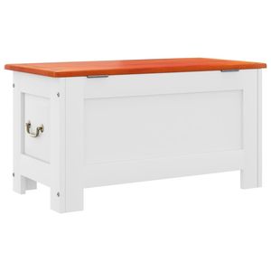 Cómoda de Almacenamiento de Madera Maciza de Acacia y Madera Sintética en Color Marrón y Blanco para Sala de Estar - Product Image 6