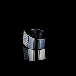 Moissanite Iced Out Wide Cuff <b>Ring</b> Pavé Full Stone Statement Band Luxury Hip Hop Jewelry for <b>Men</b> - Product Image 3
