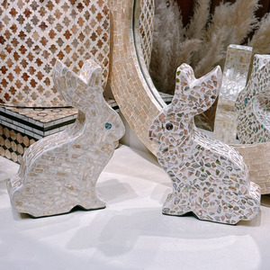 Figura de conejo en nácar, esculturas de alta calidad para decoración del hogar, suministro directo de fábrica. - Product Image 5