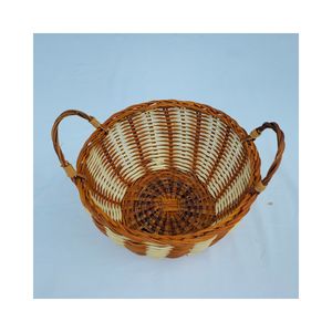 Plateau rond multifonctionnel en fougère et bambou : Décoration écologique pour fruits, sucreries et compositions florales dans les hôtels et les complexes hôteliers - Product Image 3