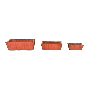 Maceta Artesanal de Arcilla Roja Natural, Diseño Moderno y Rústico Art Deco, Ecológica, Ligera, para Exteriores, Regalo para Retiro o Diwali - Product Image 3