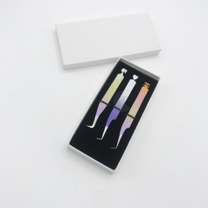 Meilleur prix, pinces à cils personnalisables en argent de haute qualité, pinces à cils en acier inoxydable durable, outils de luxe pour les cils - Product Image 5