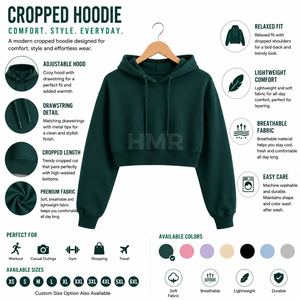 Sudadera con Capucha de Algodón para Mujer, Estilo Deportivo, Holgada, Lisa, de la Hermandad HMR Sorority, Gran Venta - Product Image 6