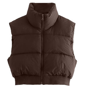 Custom Lightweight <b>Waistcoat</b> Warm Bubble Packable Sleeveless Jacket Plus Size Winter Woman Duck Down Puffer Vest - Product Image 3