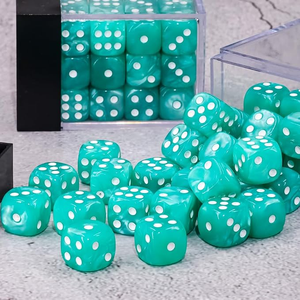 Juego de Dados de Resina Hechos a Mano con Detalles Metálicos, Dados de Juego de Seis Caras, Piezas de Juego Coleccionables de Mesa, Forma Redonda - Product Image 3