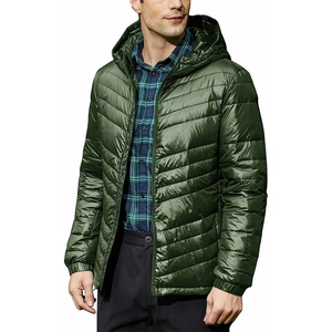 Blouson matelassé léger personnalisé pour homme en toile respirante à séchage rapide, idéal pour l'hiver, de haute qualité, coupe oversize et ample, avec col montant. - Product Image 4