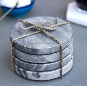 Sous-verres en pierre naturelle fabriqués à la main finition lisse ensemble de dernière conception pour l'intérieur de la cuisine ou les occasions de mariage - Product Image 3