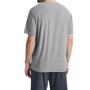 Camiseta Personalizada para Hombre, Cuello Redondo, Manga Corta, Algodón Gris Jaspeado, Informal, Suave, Transpirable, Ligera, para Uso Diario, Verano, Moda - Product Image 3