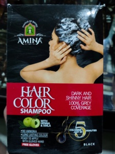 Champú Colorante para el Cabello Amina en Sobres, Negro Marrón, Tinte Instantáneo en 5 Minutos, Sin Amoníaco, Fórmula Halal 2 en 1, 15 ml (PAQUETE DE 10) - Product Image 4
