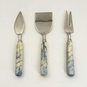 สินค้ามาใหม่ ขายดี ชุดมีดชีสสแตนเลส 3 ชิ้น ด้ามเรซิ่น ผลิตโดย R B Overseas ราคาประหยัด - Product Image 1