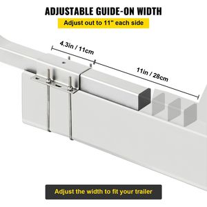 2 Guide per Rimorchio Barca in Acciaio Antiruggine con Tappetini Imbottiti e Parti di Montaggio - Product Image 3