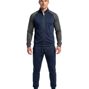 Conjunto Deportivo de Manga Raglán con Paneles, Pantalones Deportivos a Juego, Trajes Deportivos Resistentes de Alto Rendimiento - Product Image 1