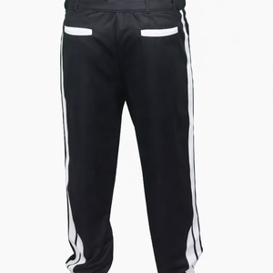 Pantalon de baseball/softball noir personnalisé sublimé pour adulte, coupe unisexe, taille élastique, polyester/coton - Product Image 3