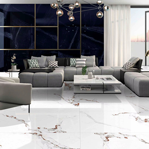 Azulejos de cerámica Iris de 600x1200 con efecto mármol, azulejos decorativos de gran formato para proyectos de materiales de construcción al por mayor. - Product Image 1