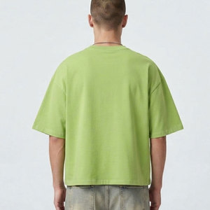 เสื้อยืดทรงบ็อกซี่ผ้าคอตตอนพรีเมียมสำหรับผู้ชาย ดีไซน์ทันสมัย สวมใส่สบาย สไตล์สตรีทแวร์ เหมาะสำหรับแฟชั่นประจำวัน - Product Image 2
