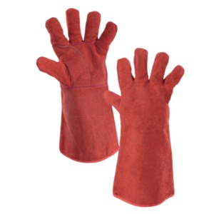 Guantes de Soldadura de Cuero Resistentes Profesionales, Protección UV, Diseño Antideslizante de Dedos Completos para Uso en Exteriores, Guantes de Seguridad Unisex - Product Image 6