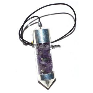 Fournisseur direct divination artisanat tourmaline noire sept chakra pendules à vendre 7 chakra cage pendule avec chaîne - Product Image 6
