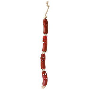 Juguete Interactivo y de Movimiento para Mascotas, de Vinilo, con 4 Salchichas en una Cuerda de 75 cm de Largo - Product Image 1