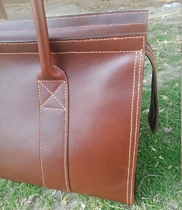 Sacs de voyage unisexes durables en cuir véritable imperméable, décontractés, avec fermeture éclair, pliables, légers, écologiques, grande capacité 20L - Product Image 4