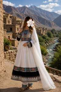 New Arrival Modern Knee Length Afghan Kuchi <b>Wedding</b> <b>Dresses</b> Handmade Multi Color Tribal Embroidery Afghan Kuchi Evening <b>Dresses</b> - Product Image 3