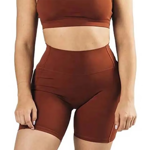 Conjunto Deportivo para Mujer, 2 Piezas, Top y Pantalones Cortos, Ropa Deportiva sin Costuras, Conjunto de Yoga 2026, Servicio de Logotipo Personalizado OEM - Product Image 2