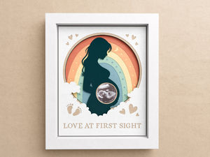 Archivo SVG de Caja de Recuerdos 3D para Embarazo |   Plantilla de Anuncio de Nacimiento de Bebé 8x10 para Cricut, Embalaje de Regalo Multicapa - Product Image 6