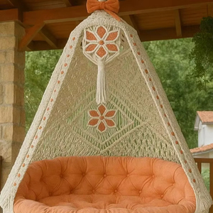 macrame <b>swing</b> chair,hanging macrame chair, boho macrame <b>hammock</b> - Product Image 1