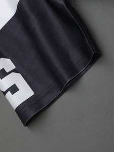 Jersey de Fútbol Americano Negro Brillante de Poliéster, Estilo Vintage, Holgado, Transpirable, Informal, Deportivo, de Marca, en Tendencia - Product Image 6