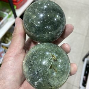 Wholesale Natural Green Grape Agate Sphere Quartz <b>Crystal</b> <b>Ball</b> Black Rutile Prehnite Agate Sphere Top Grade Gemstone - Product Image 4
