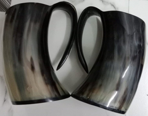 Handmade Customizable Size Viking Theme Buffalo Horn <b>Beer</b> Drinking Mug - Product Image 4