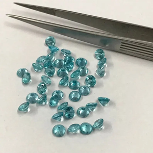 Piedra de Apatita Azul Natural de 2.5mm, Forma Redonda Facetada, Apatita Hecha a Mano, Gema Suelta, Joyería de Moda, Nuevos Productos en Oferta - Product Image 2