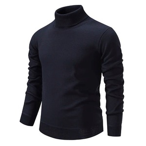 Autumn Men's Turtleneck Sweatshirt Winter Knitting Pullovers Rollneck <b>Warm</b> Men <b>Jumper</b> Loose Solid Color Top - Product Image 2