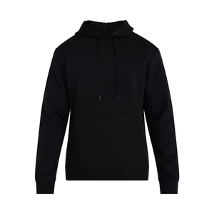 Sudadera con Capucha para Hombre, Color Sólido, Informal, para Otoño, Negra, Manga Larga, 100% Algodón, Felpa, Tejida, Sudadera Moderna - Product Image 4