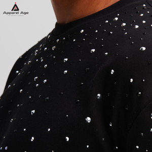 Chemise pour homme de qualité supérieure avec strass, chemise à contraste de couleurs avec strass, fabriquée avec les meilleurs matériaux en gros - Product Image 6