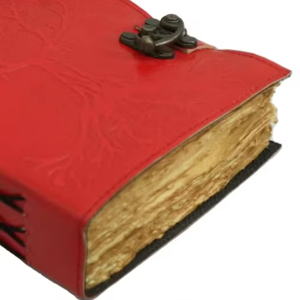 สมุดบันทึกหนังวินเทจ Red Tree 120 หน้า ทำมือ สมุดวาดเขียนสร้างสรรค์ สำหรับผู้ชายและผู้หญิง กระดาษขอบดิบ ของขวัญคริสต์มาส - Product Image 6