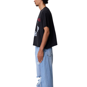 <b>Mens</b> O Neck Short Sleeve T <b>Shirts</b> <b>Skull</b> Front Graphic Relaxed Loose Fit Streetwear Wholesale Custom OEM Cotton Jersey Tee <b>Shirts</b> - Product Image 3