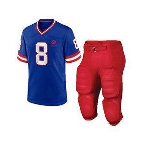 Hot Selling Breathable 100% Polyester High Quality Customizable Men's American Football Uniform with Seamless Fusing Sports Wear - Product Image 1
