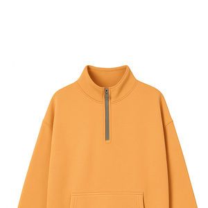 Sweat-shirt personnalisé à quart de zip pour femme, pull molletonné vierge à demi-zip, broderie, marque privée, vêtements décontractés, vente en gros, faible MOQ - Product Image 3