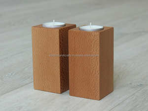 Beautiful Wood Geometric <b>Tea</b> <b>Light</b> Holder with Modern Finish for <b>Christmas</b> and Minimalist Interior Decoration - Product Image 2