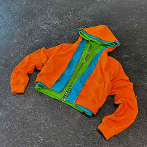 เสื้อฮู้ดซิป 3 ชั้นแบบกำหนดเองสำหรับผู้ชาย ผ้าฟลีซหนานุ่ม 100% ผ้าฝ้ายลายเสือดาวพิมพ์ลายสีสันฤดูหนาว ซิปสามชั้น - Product Image 5