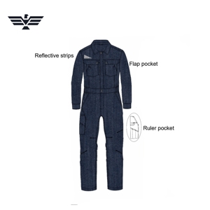 Unisex Cotton Hi Visibility <b>Waterproof</b> <b>Work</b> Coverall Long Sleeve Mechanic Jumpsuit Abrasion Resistant Garage Uniform Auto Repair - Product Image 5