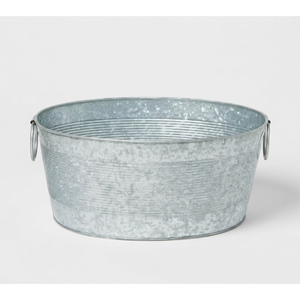 Wholesale <b>Large</b> Galvanized Beverage Tub with Wooden Handles Metal Ice Bucket and Oval Party Drink Cooler for Outdoor <b>BBQ</b> Events - Product Image 3