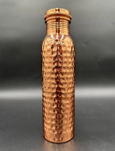 Botella de agua de cobre puro con diseño de boca ancha, botella reutilizable para beber en casa, oficina, escuela y actividades al aire libre - Product Image 2